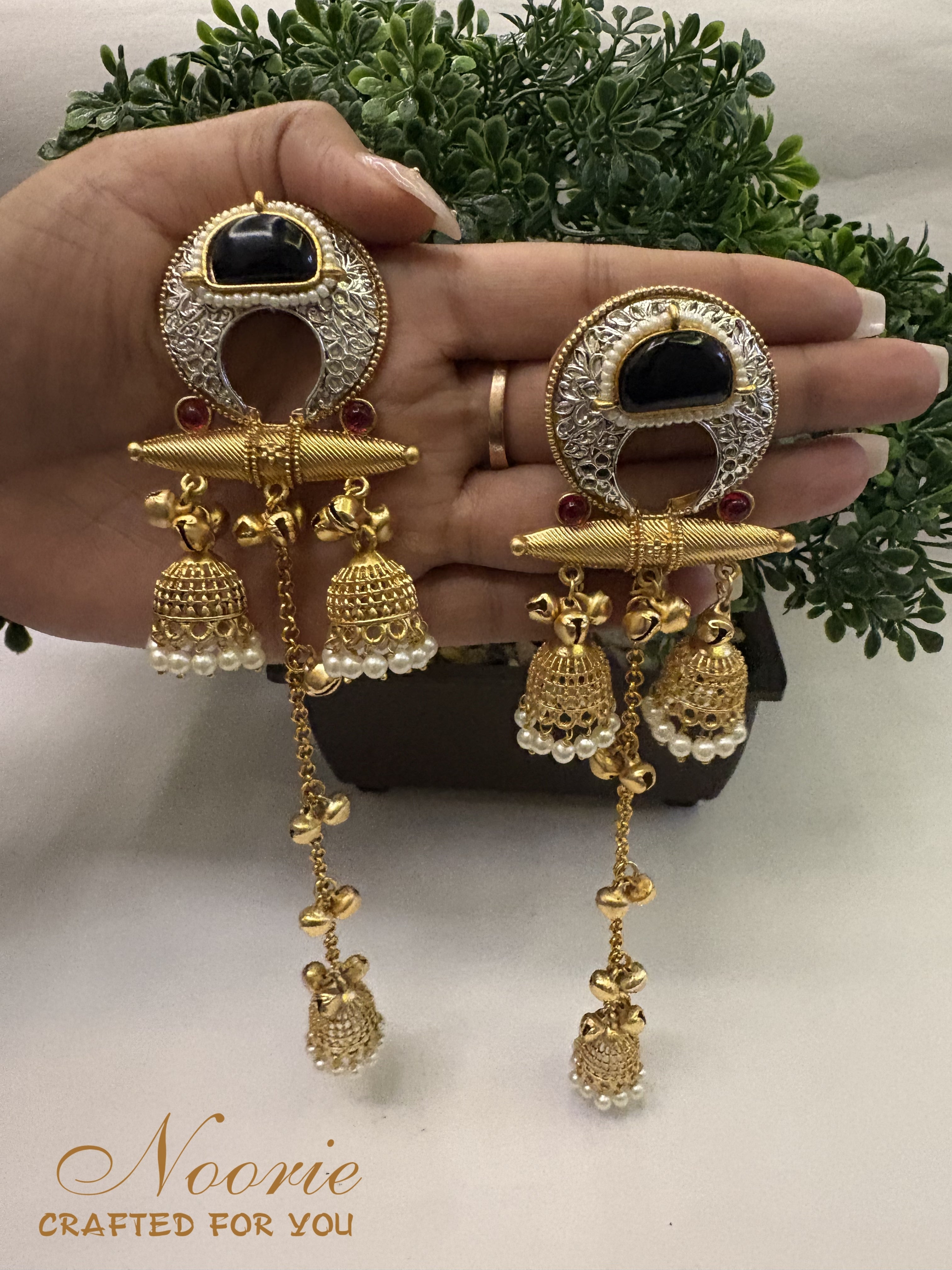 Chandra-Mohini Long Jhumkas