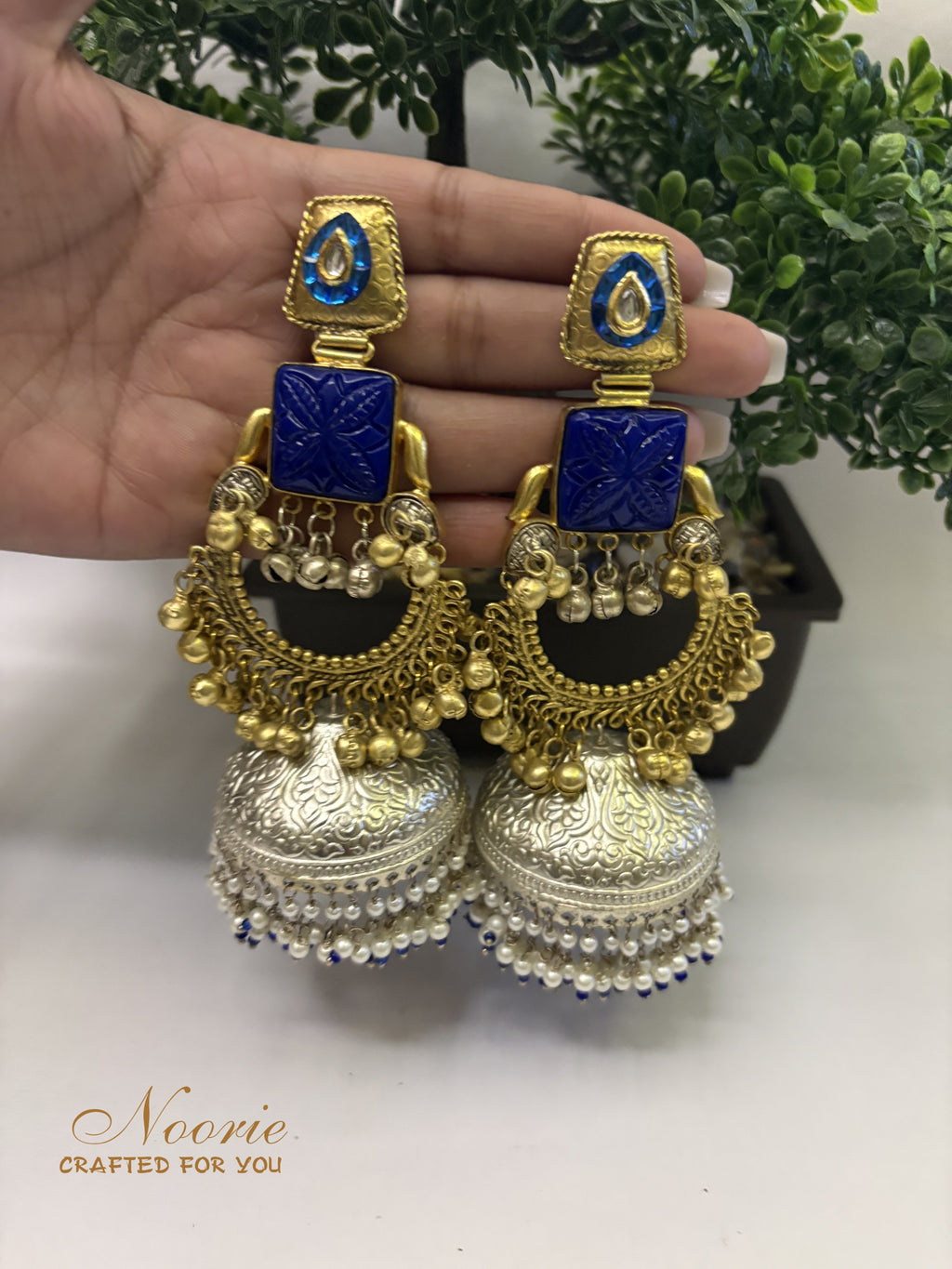 Mayura Dual-Tone Jhumkas
