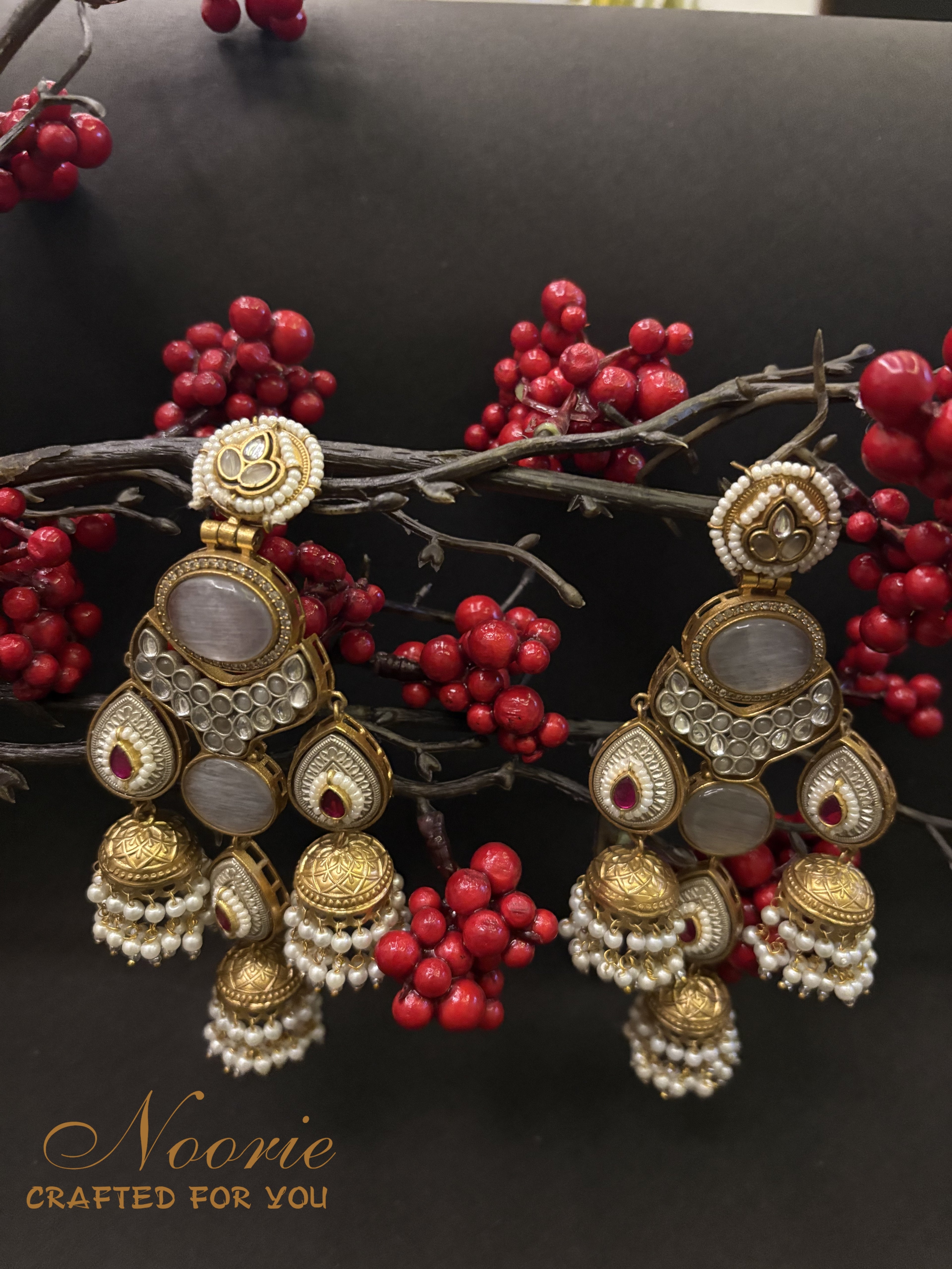 Royal Afghani Triple Jhumka