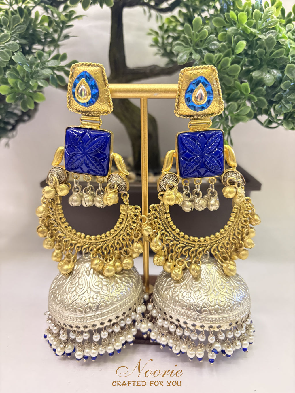 Mayura Dual-Tone Jhumkas