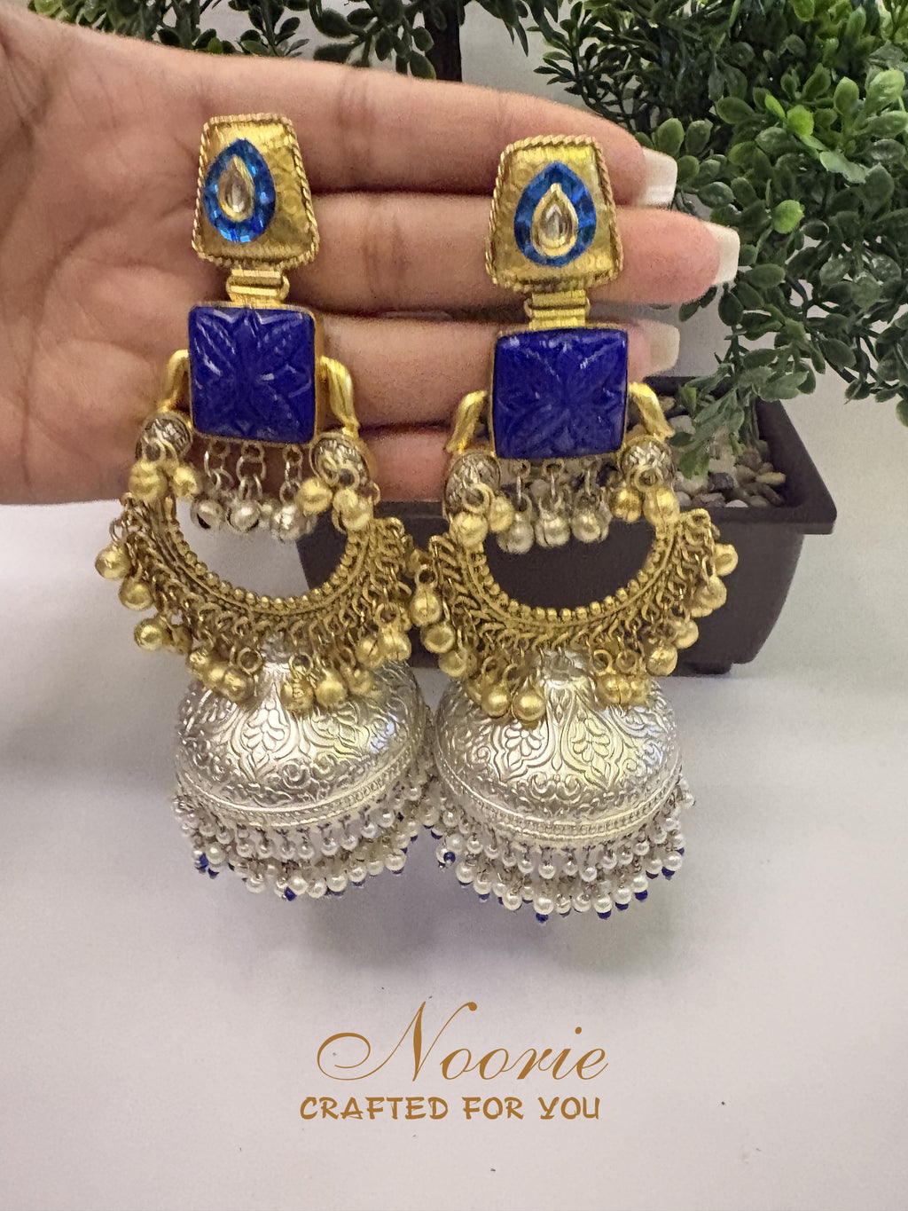 Mayura Dual-Tone Jhumkas