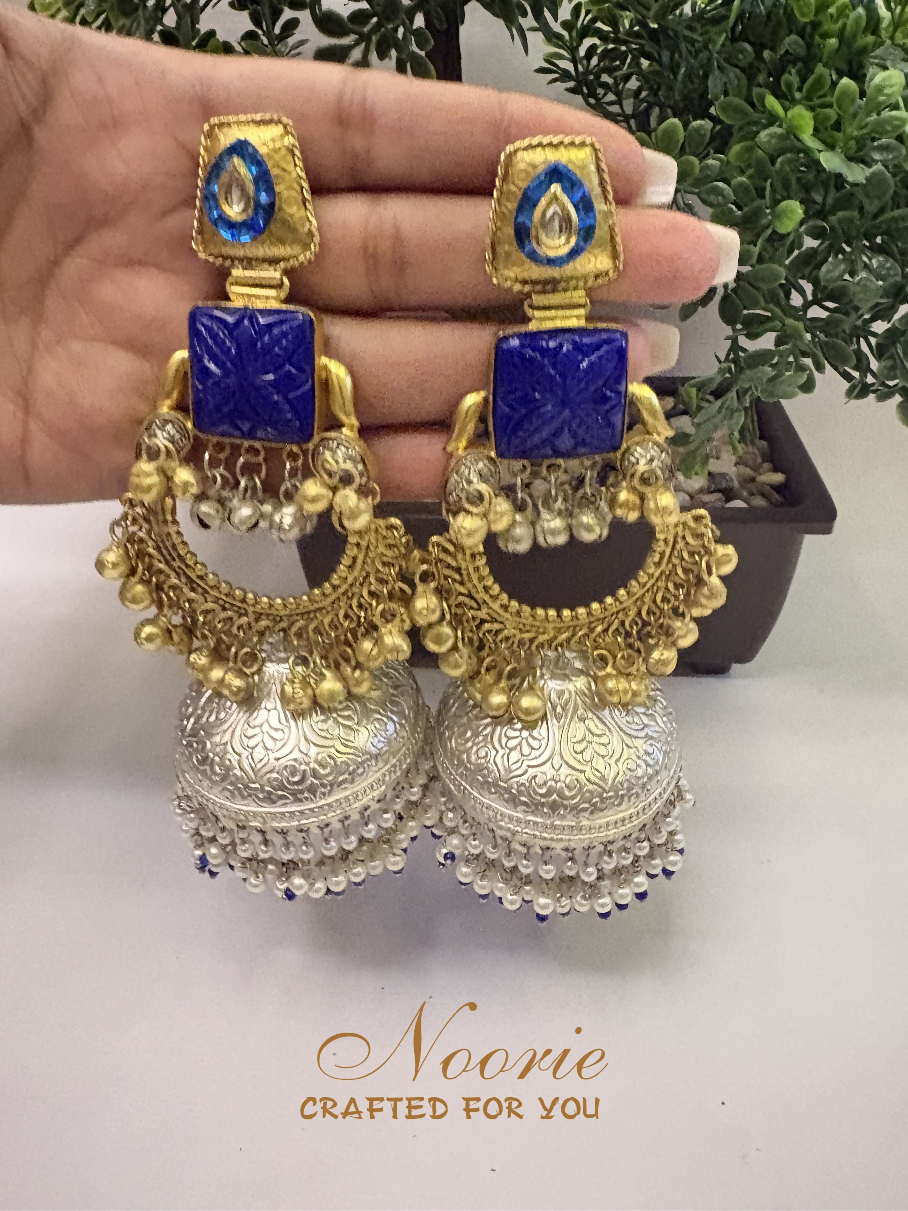 Mayura Dual-Tone Jhumkas