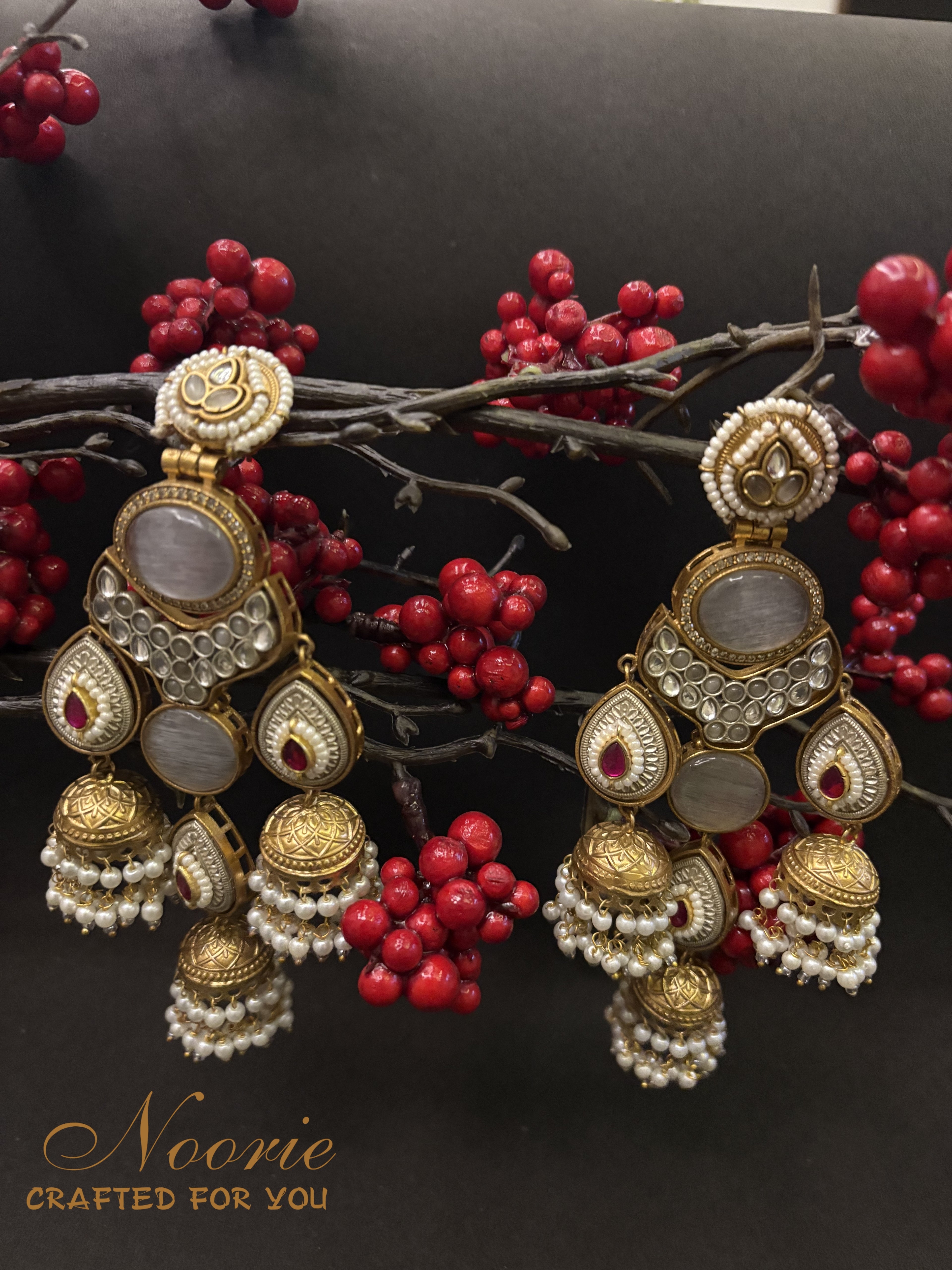 Royal Afghani Triple Jhumka
