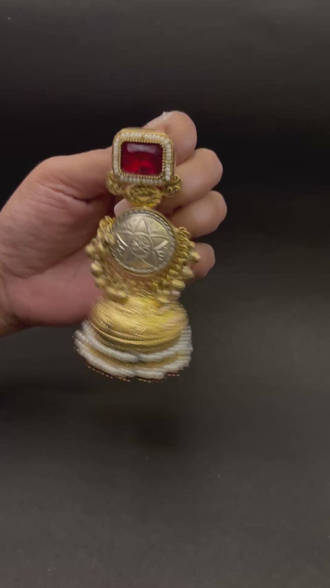 Jhumka Earrings – Gem & Pearl Elegance